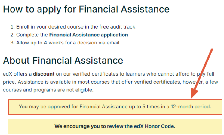 Eligibility Criteria for edX Financial Aid